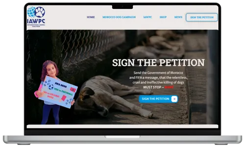 animal rights petition web design and development