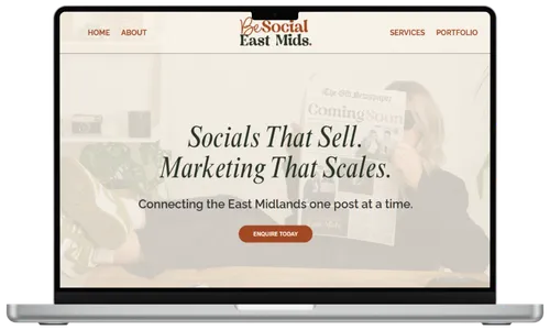 Website design for social media marketing agency